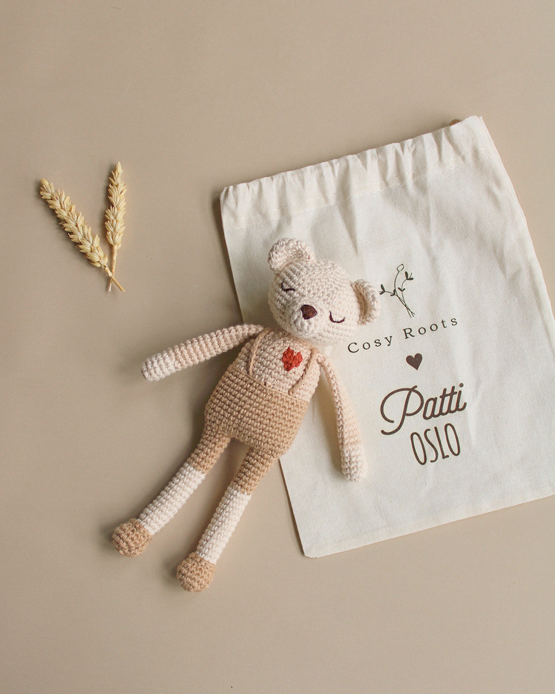 Patti Oslo Bear - Patti Oslo x Cosy Roots Organic Soft Toys