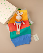 Patti Oslo Bonnie Bunny Soft Toy - Rainbow Stripe | Patti Oslo x the Bonniemob