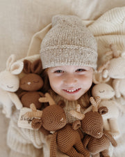 Patti Oslo Bunny Mini Collection I cream Organic Soft Toys