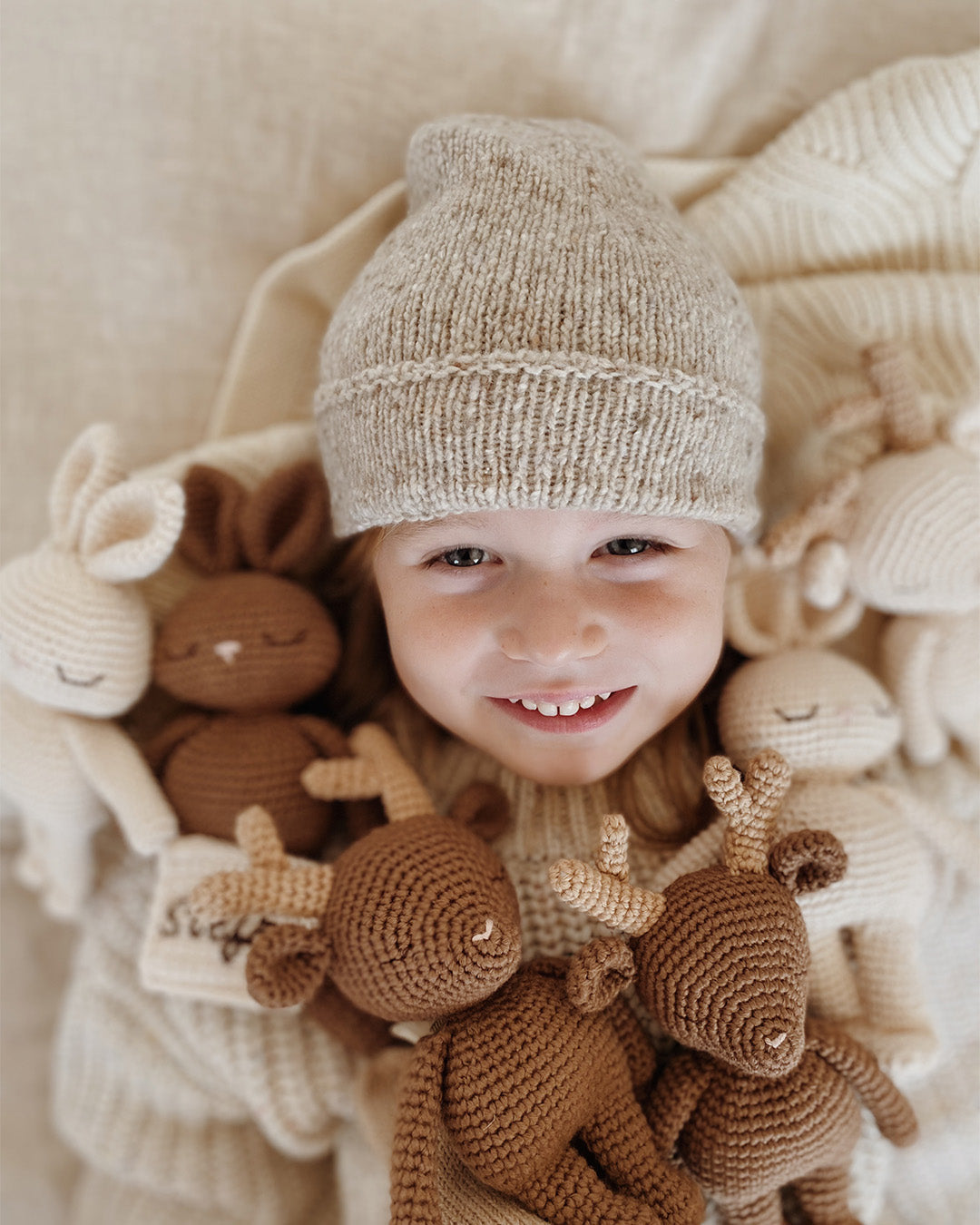 Patti Oslo Bunny Mini Collection I cream Organic Soft Toys