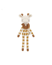 Patti Oslo Goldie Giraffe | ochre overall Organic Soft Toys