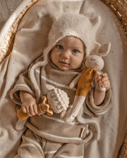 Patti Oslo Lamb Rattle | ochre Teething Rings & Rattles & Baby Gym Toys