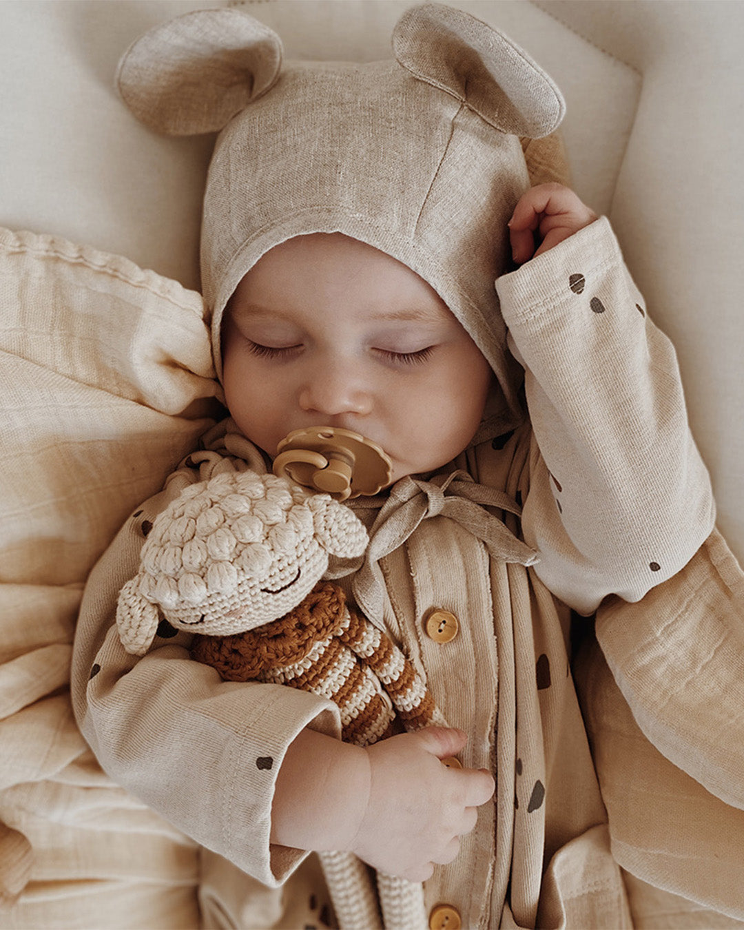 Patti Oslo Lea Lamb | caramel Organic Soft Toys