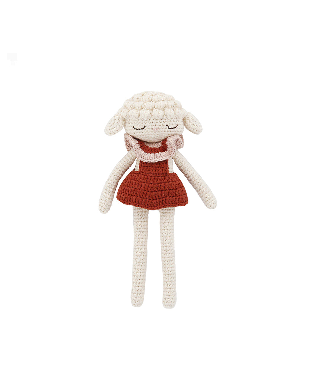 Patti Oslo Luna Lamb | rose striped collar Organic Soft Toys