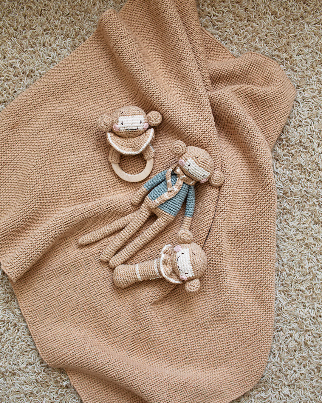 Patti Oslo Marius the Monkey Rattle Teething Rings & Rattles & Baby Gym Toys