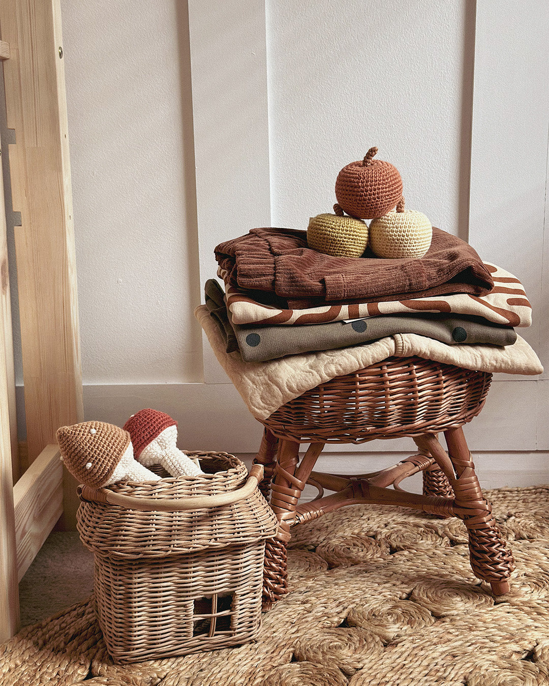 Patti Oslo Mushroom Rattle sienna | with bell Teething Rings & Rattles & Baby Gym Toys