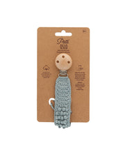 Patti Oslo Pacifier Clip Organic Cotton | baby blue Pacifier Clips
