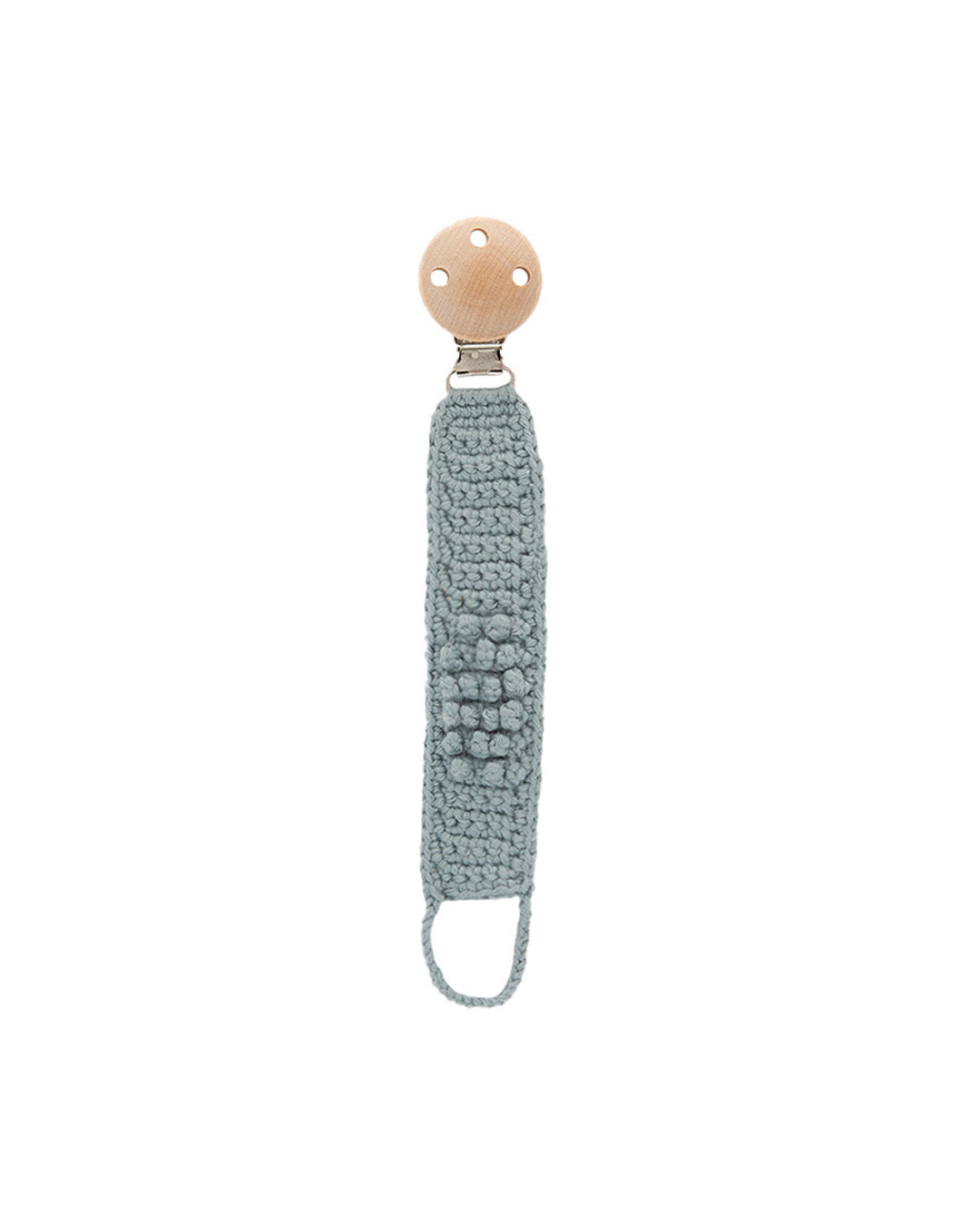 Patti Oslo Pacifier Clip Organic Cotton | baby blue Pacifier Clips