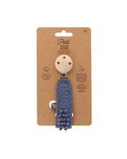 Patti Oslo Pacifier Clip Organic Cotton | indigo Pacifier Clips