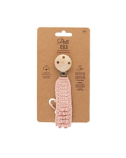 Patti Oslo Pacifier Clip Organic Cotton | rosa Pacifier Clips
