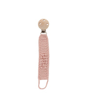 Patti Oslo Pacifier Clip Organic Cotton | rosa Pacifier Clips