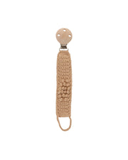 Patti Oslo Pacifier Clip Organic Cotton | sand Pacifier Clips
