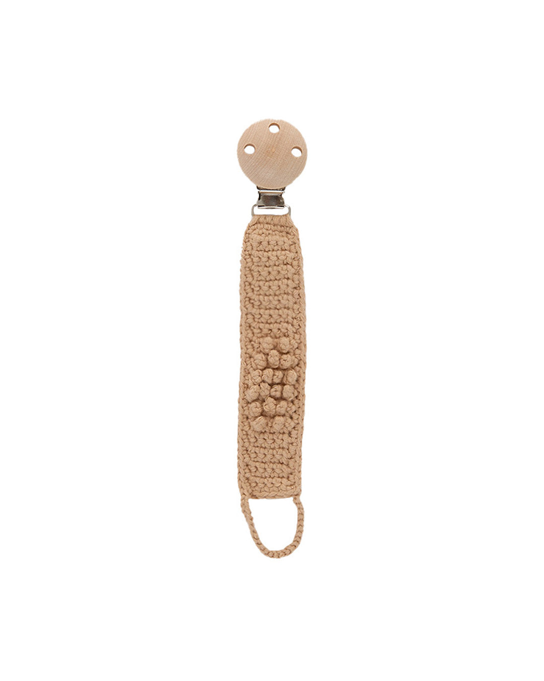 Patti Oslo Pacifier Clip Organic Cotton | sand Pacifier Clips