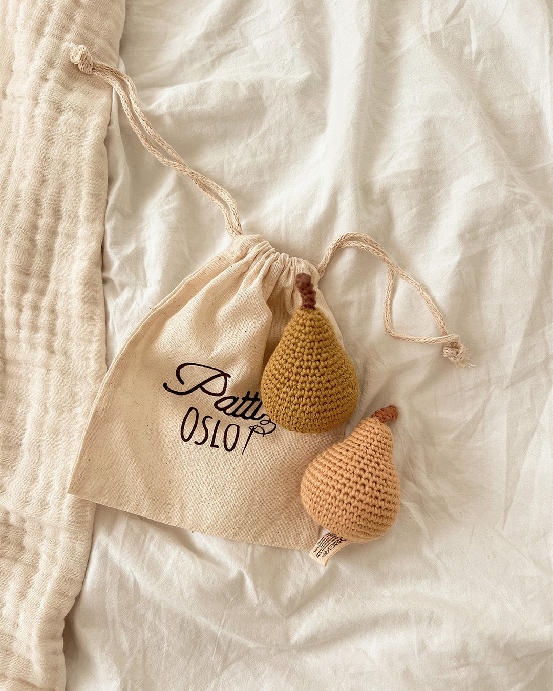 Patti Oslo Pear Rattle | with bell Teething Rings & Rattles & Baby Gym Toys