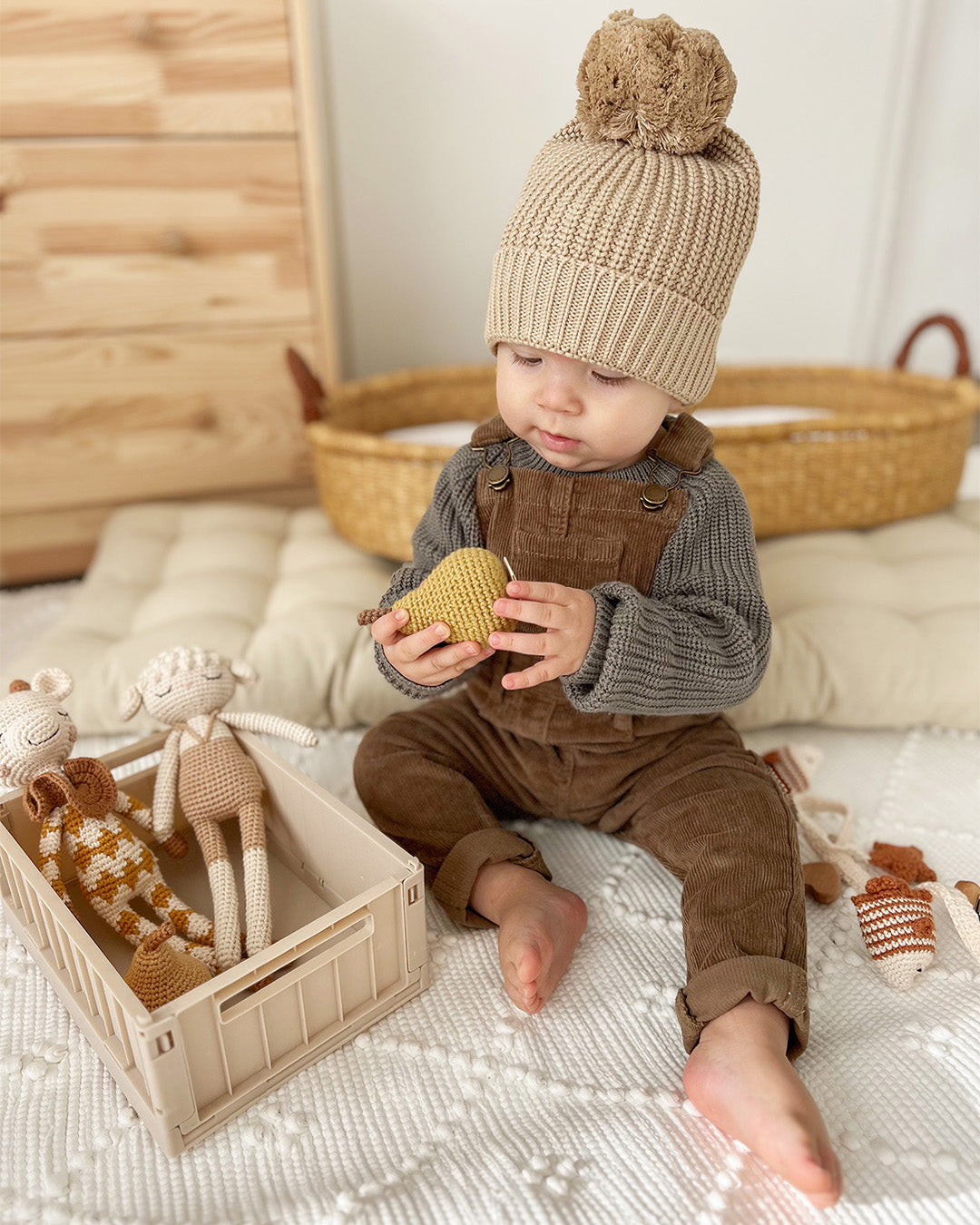 Patti Oslo Pear Rattle | with bell Teething Rings & Rattles & Baby Gym Toys
