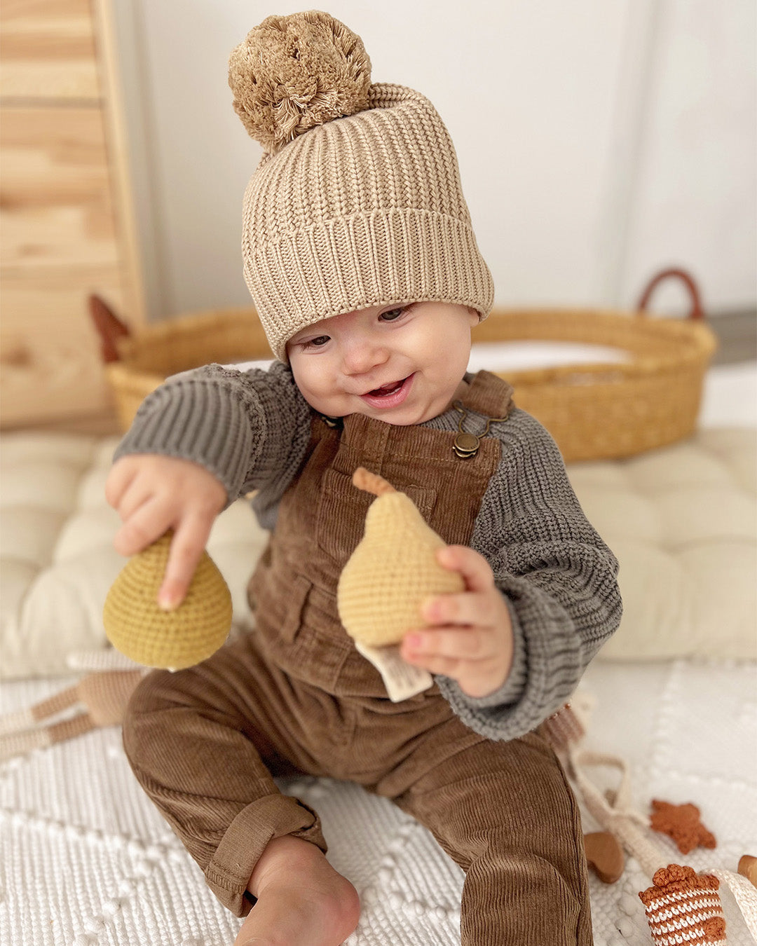 Patti Oslo Pear Rattle | with bell Teething Rings & Rattles & Baby Gym Toys