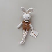 Patti Oslo Personalised Personalised Bonnie Bunny | rosa flower tights Organic Soft Toys