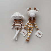 Patti Oslo Personalised Personalised Lea Lamb I caramel Organic Soft Toys