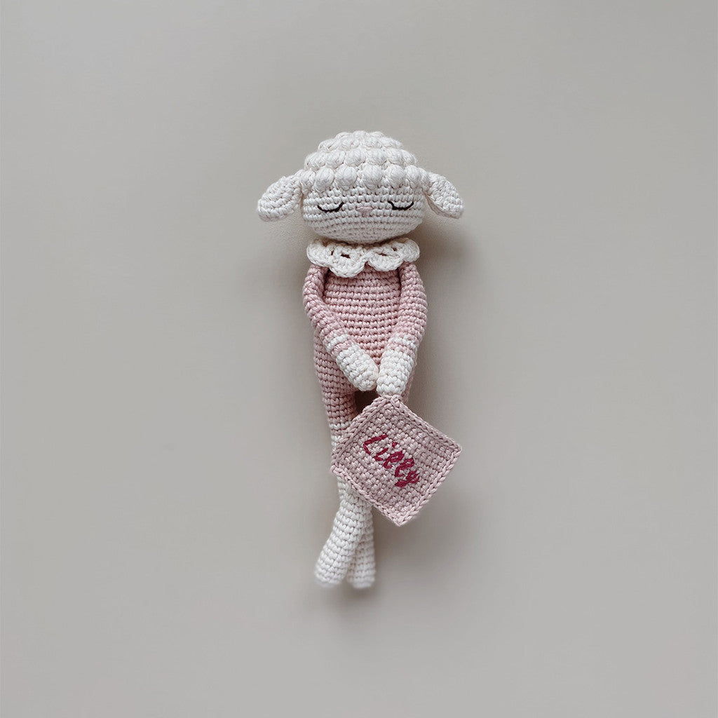 Patti Oslo Personalised Personalised Lilli Lamb I rosa Organic Soft Toys