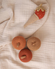 Patti Oslo Strawberry Ice Cream Rattle Teething Rings & Rattles & Baby Gym Toys