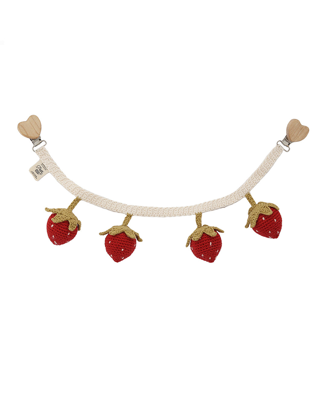 Patti Oslo Strawberry Pram Chain | with bell Music Mobiles & Pram Chains