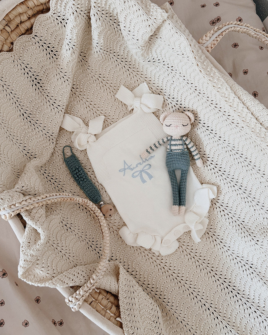 Patti Oslo Teddy | blue Organic Soft Toys