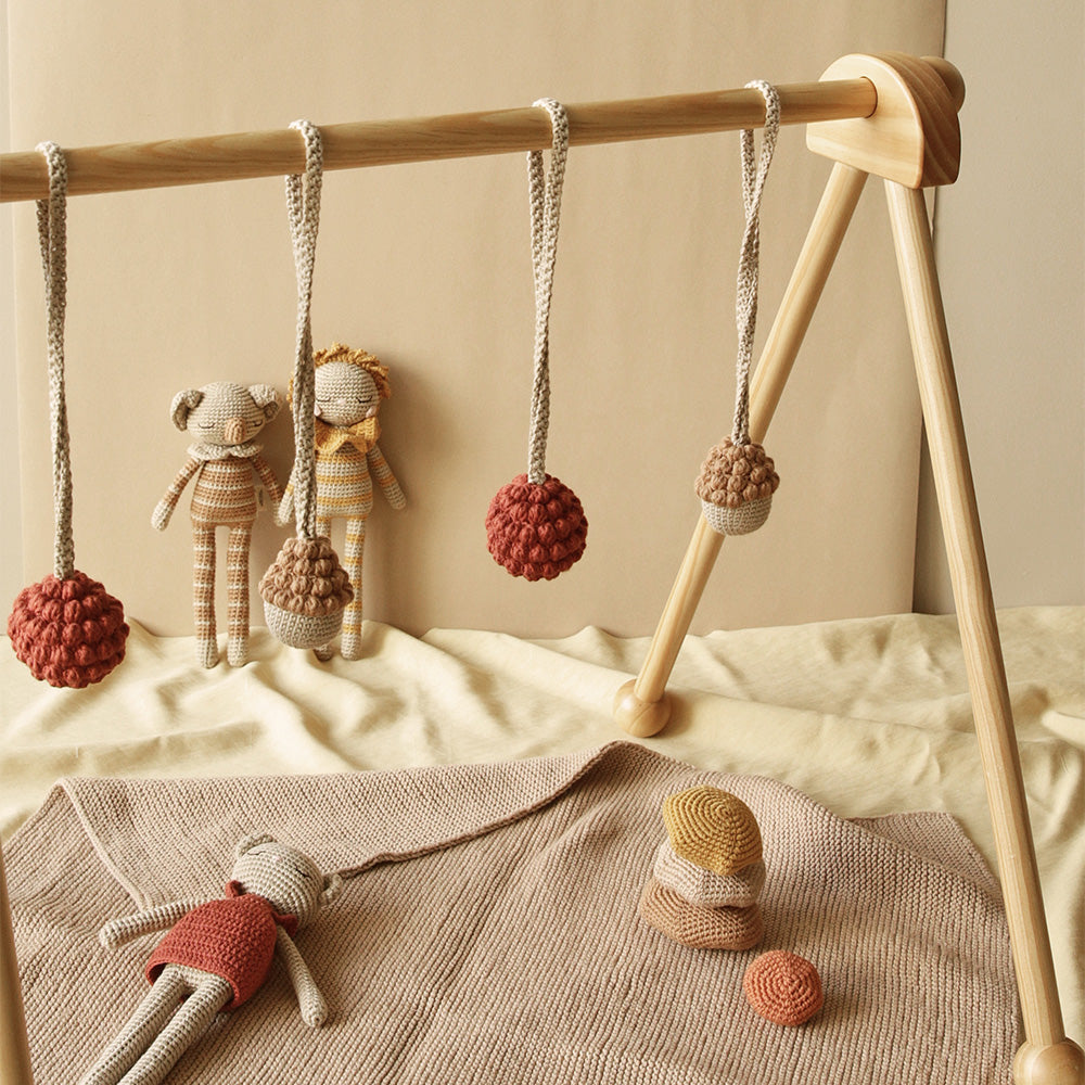 Patti Oslo Acorn Babygym Rattle | caramel Teething Rings & Rattles & Baby Gym Toys