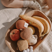 Patti Oslo Apple Rattle | brownish Teething Rings & Rattles & Baby Gym Toys