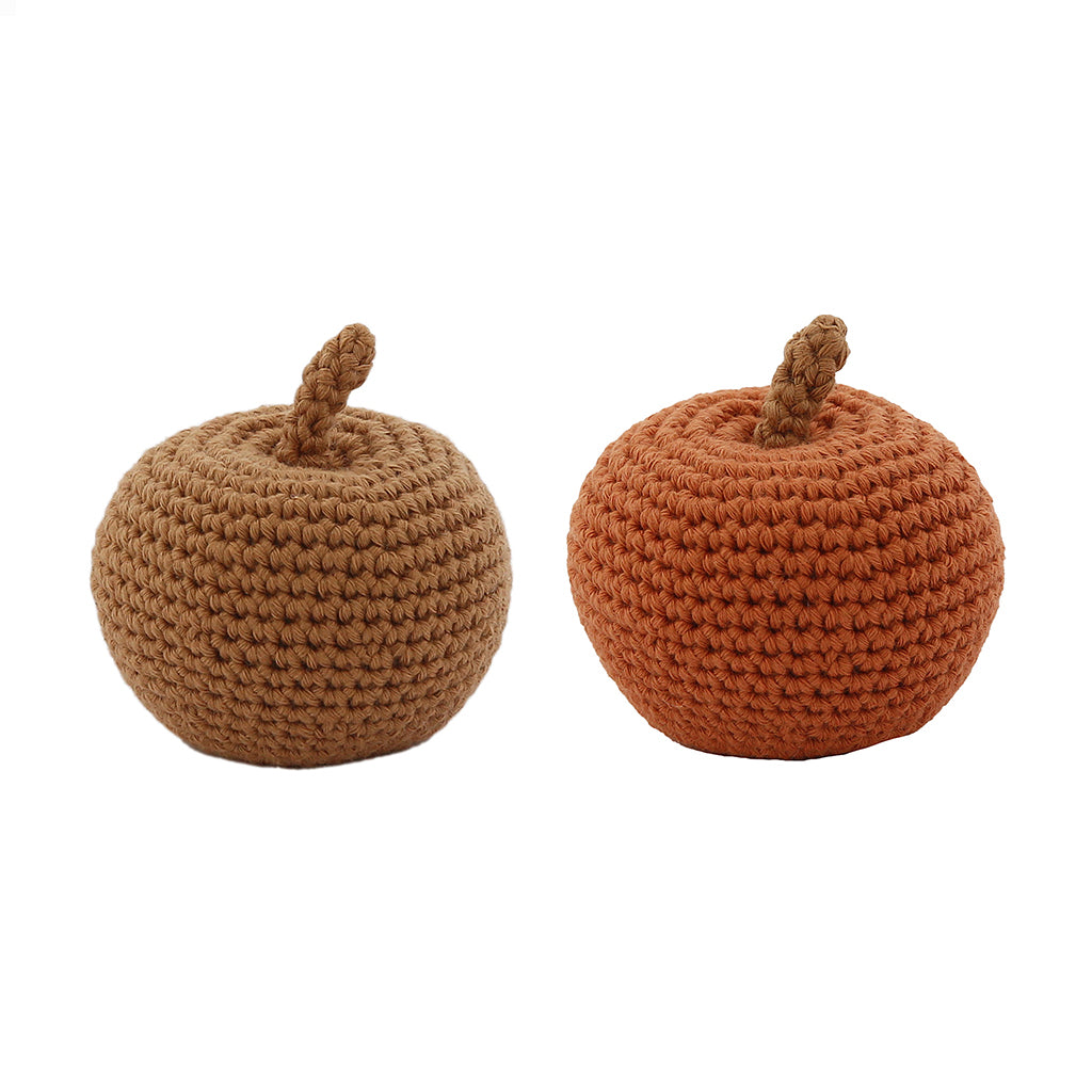 Patti Oslo Apple Rattle | brownish Teething Rings & Rattles & Baby Gym Toys