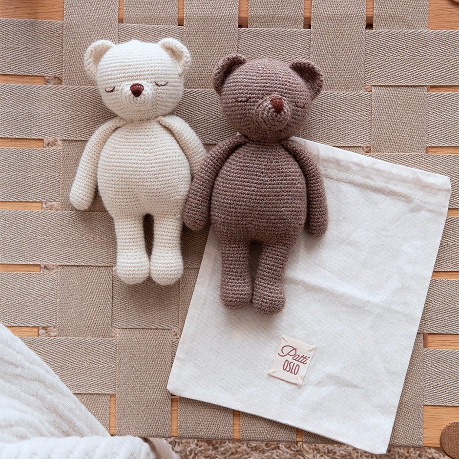 Patti Oslo Bear | Wool – cocoa Organic Soft Toys