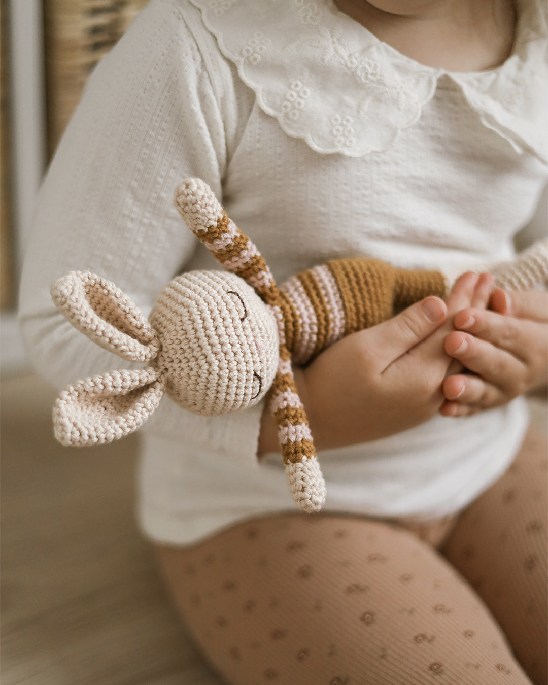 Patti Oslo Birgitte Bunny | pink striped sweater Organic Soft Toys