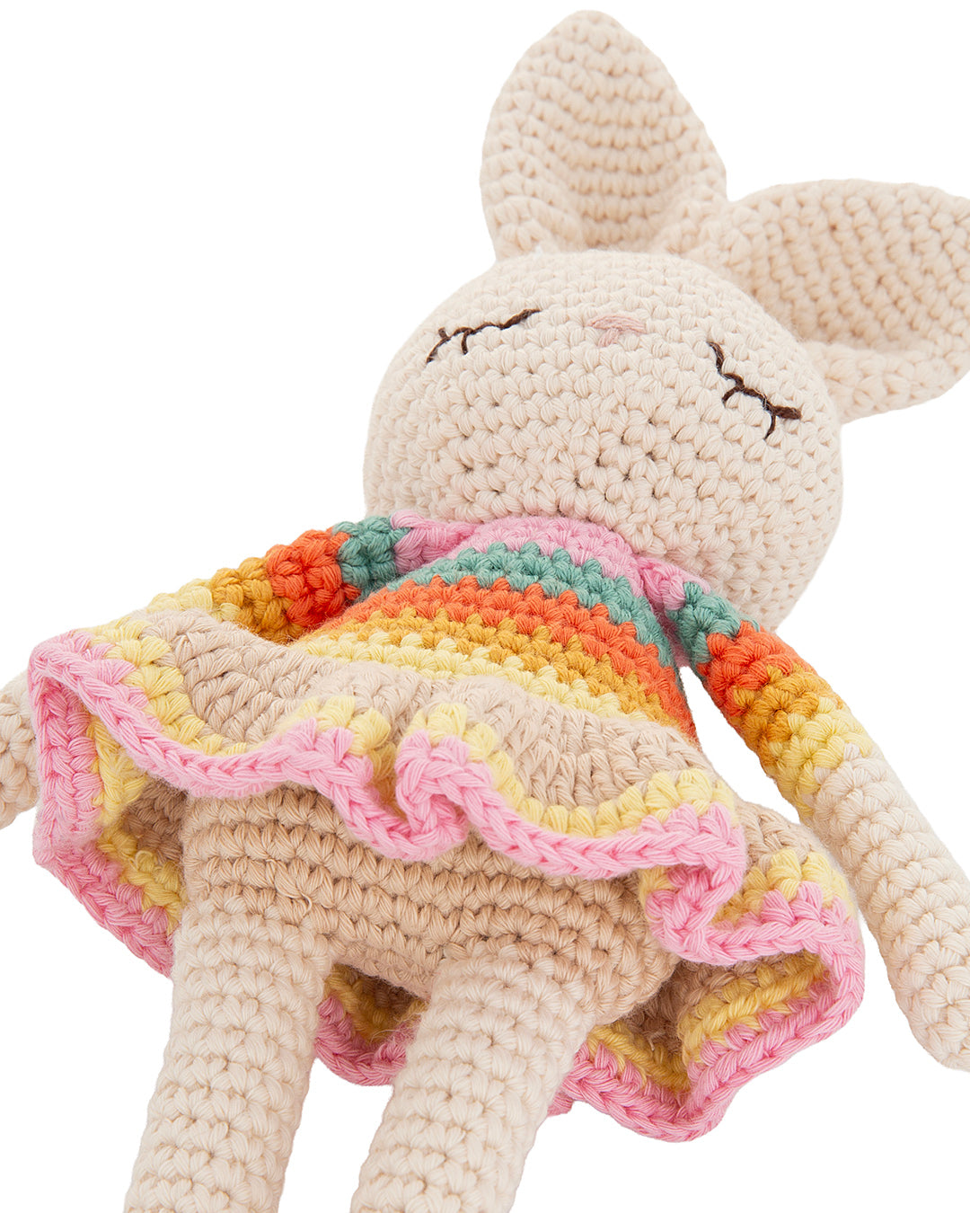 Patti Oslo Bonnie Ballerina Bunny Soft Toy - Pink Rainbow | Patti Oslo x the Bonniemob