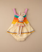 Patti Oslo Bonnie Ballerina Bunny Soft Toy - Pink Rainbow | Patti Oslo x the Bonniemob 