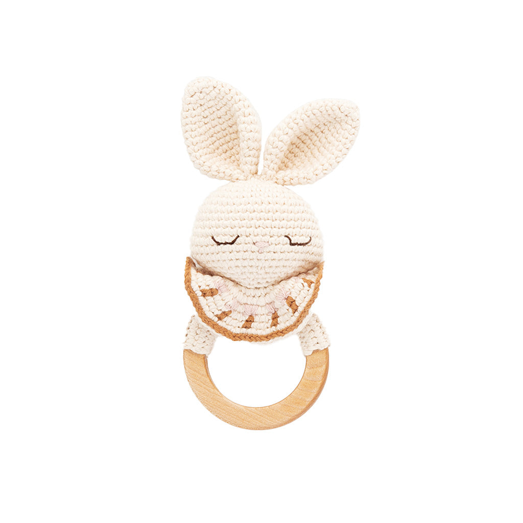 Patti Oslo Bonnie the Bunny Teething Ring | with bell Teething Rings & Rattles & Baby Gym Toys