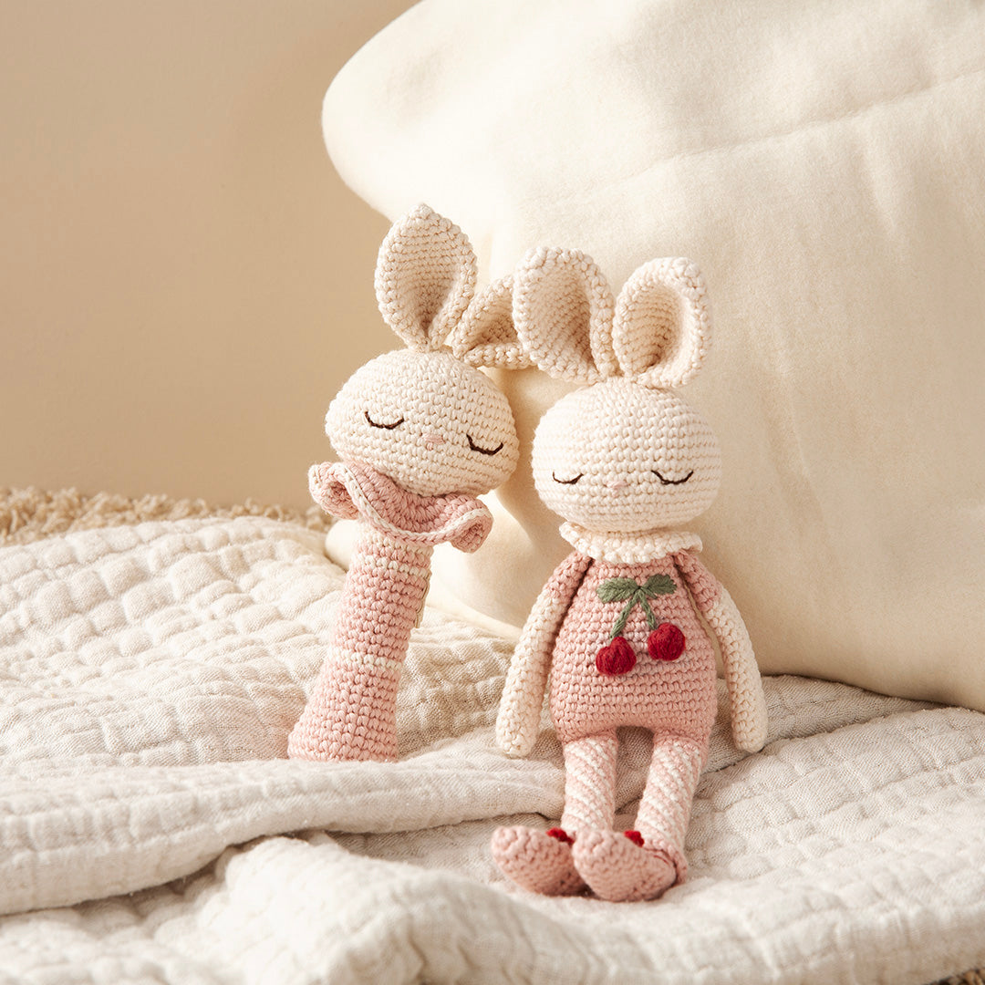 Patti Oslo Britney Bunny Cherry Blossom I pink Organic Soft Toys Pink