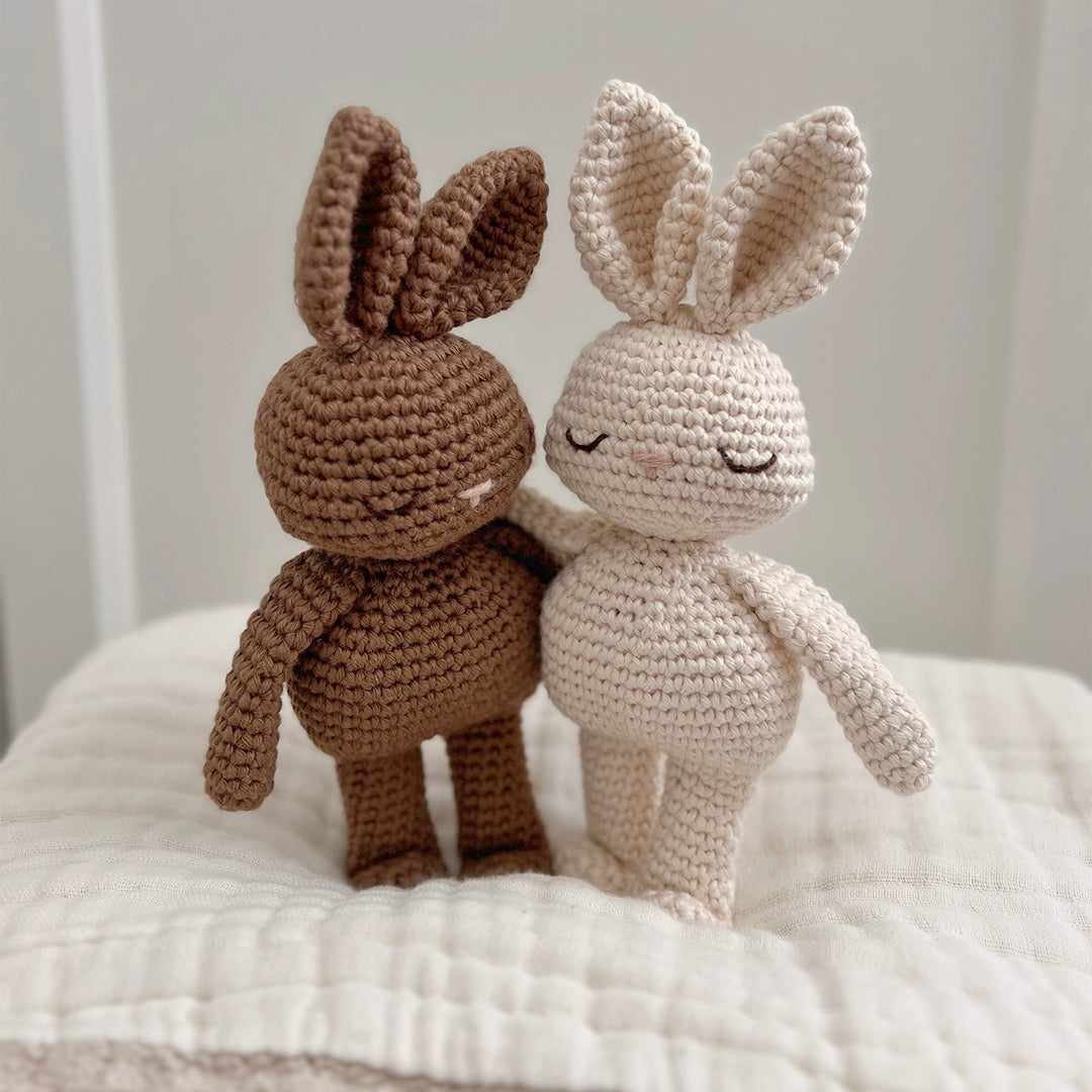 Patti Oslo Bunny Mini Collection I brown Organic Soft Toys