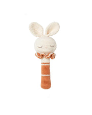 Patti Oslo Bunny Rattle | terracotta with bell Teething Rings & Rattles & Baby Gym Toys
