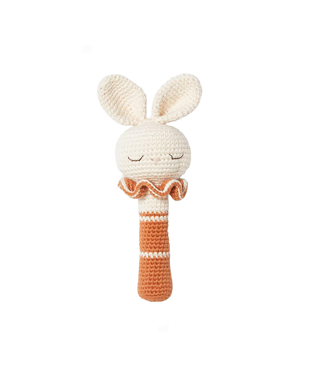 Patti Oslo Bunny Rattle | terracotta with bell Teething Rings & Rattles & Baby Gym Toys