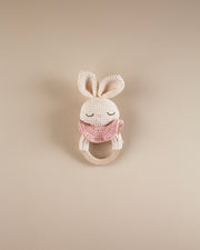 Patti Oslo Bunny the Teething Ring I rosa Teething Rings & Rattles & Baby Gym Toys