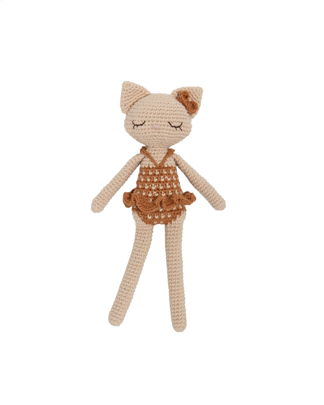 Patti Oslo Camille the Housecat I saddle brown Organic Soft Toys