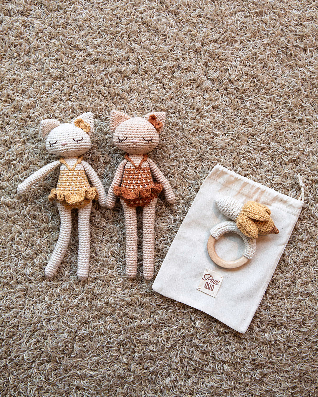 Patti Oslo Camille the Housecat I saddle brown Organic Soft Toys