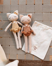 Patti Oslo Camille the Housecat I saddle brown Organic Soft Toys