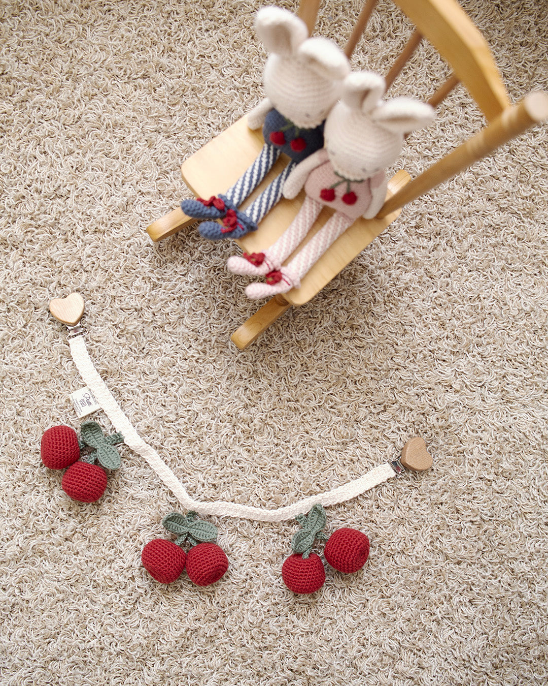 Patti Oslo Cherry Pram Chain | with bell Music Mobiles & Pram Chains