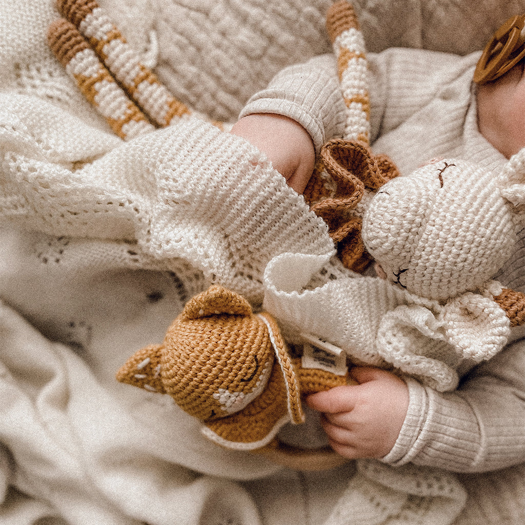 Patti Oslo Chloe the Cat Teething Ring | with bell Teething Rings & Rattles & Baby Gym Toys