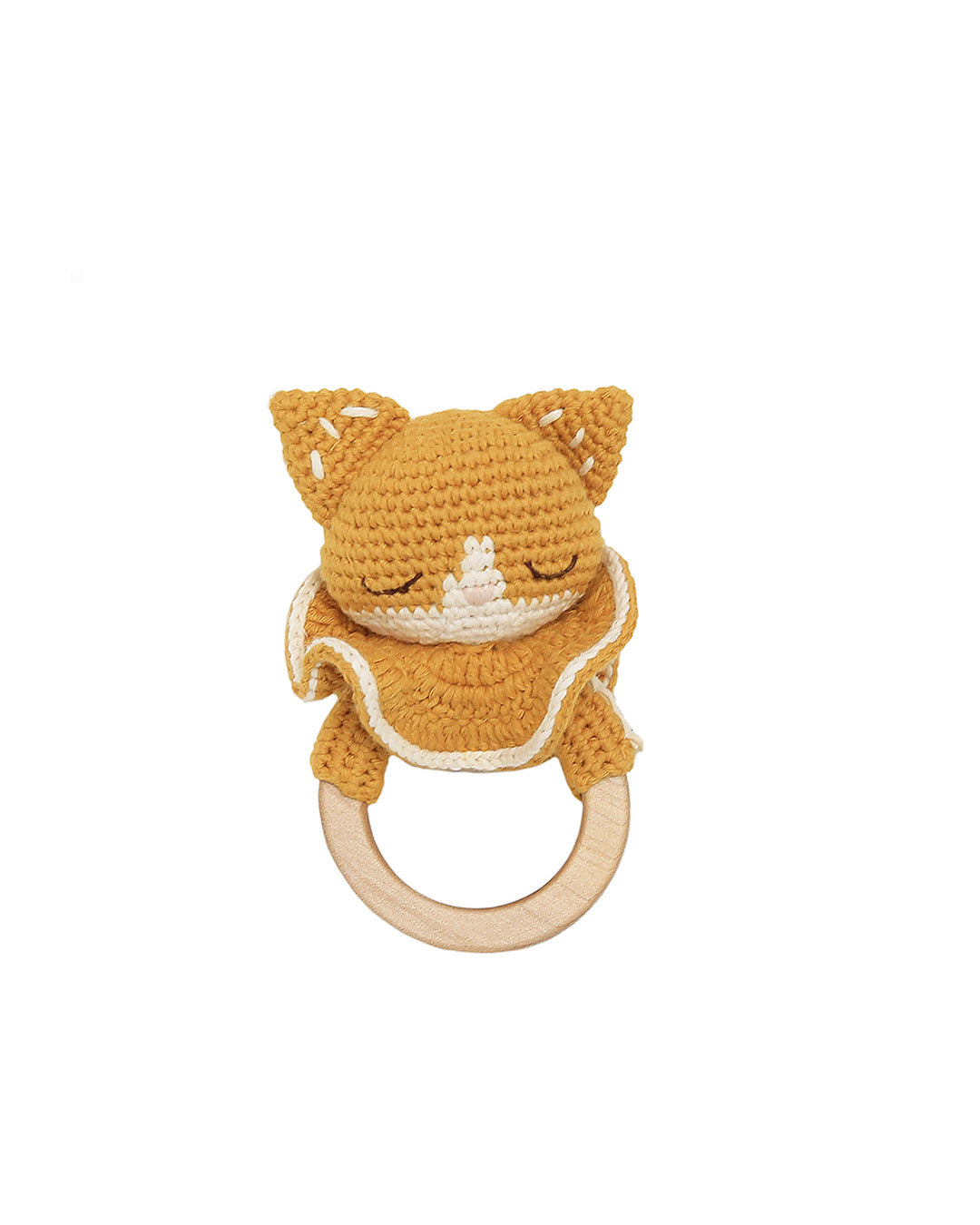 Patti Oslo Chloe the Cat Teething Ring | with bell Teething Rings & Rattles & Baby Gym Toys