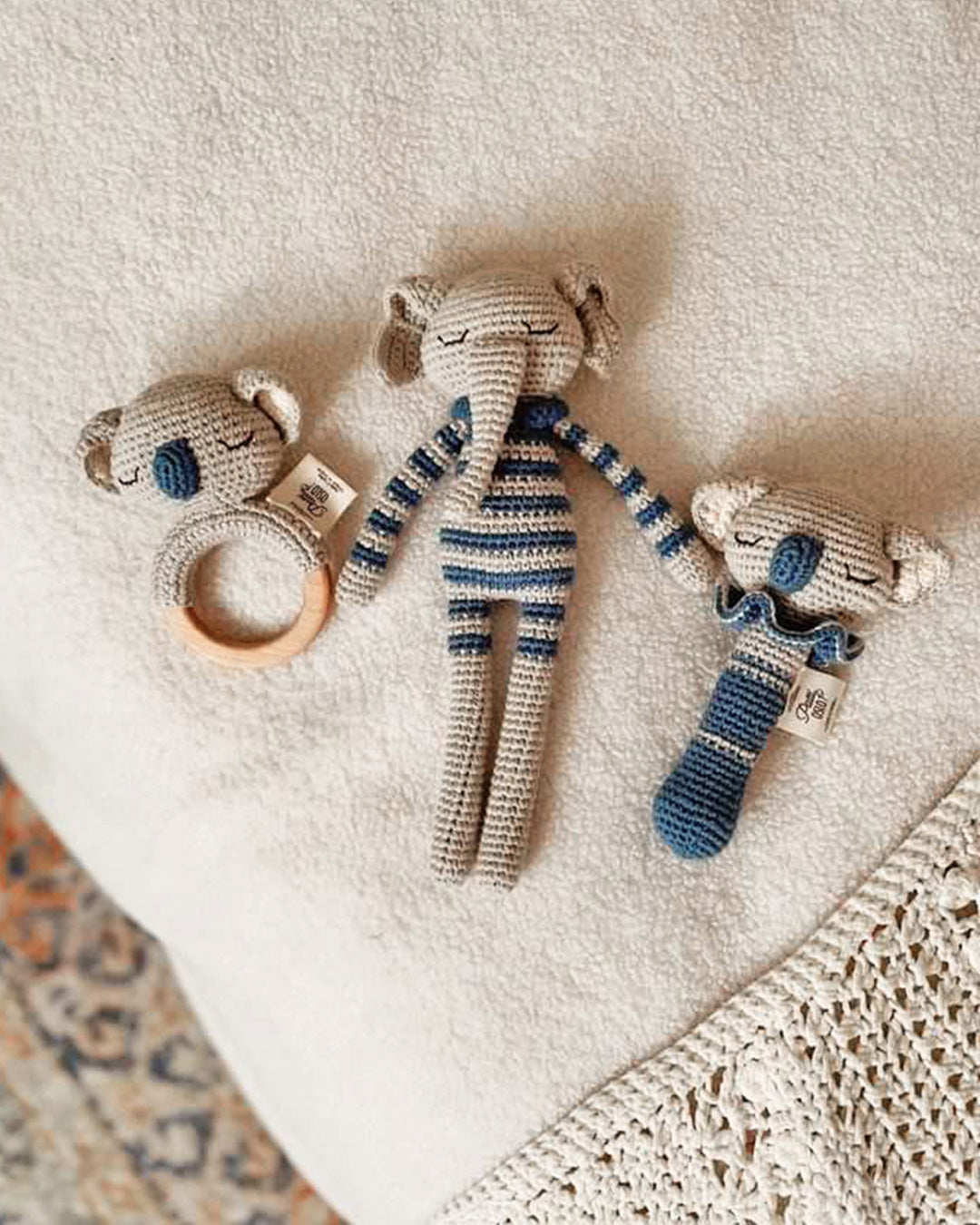 Patti Oslo Ellie Elephant | striped raf Organic Soft Toys