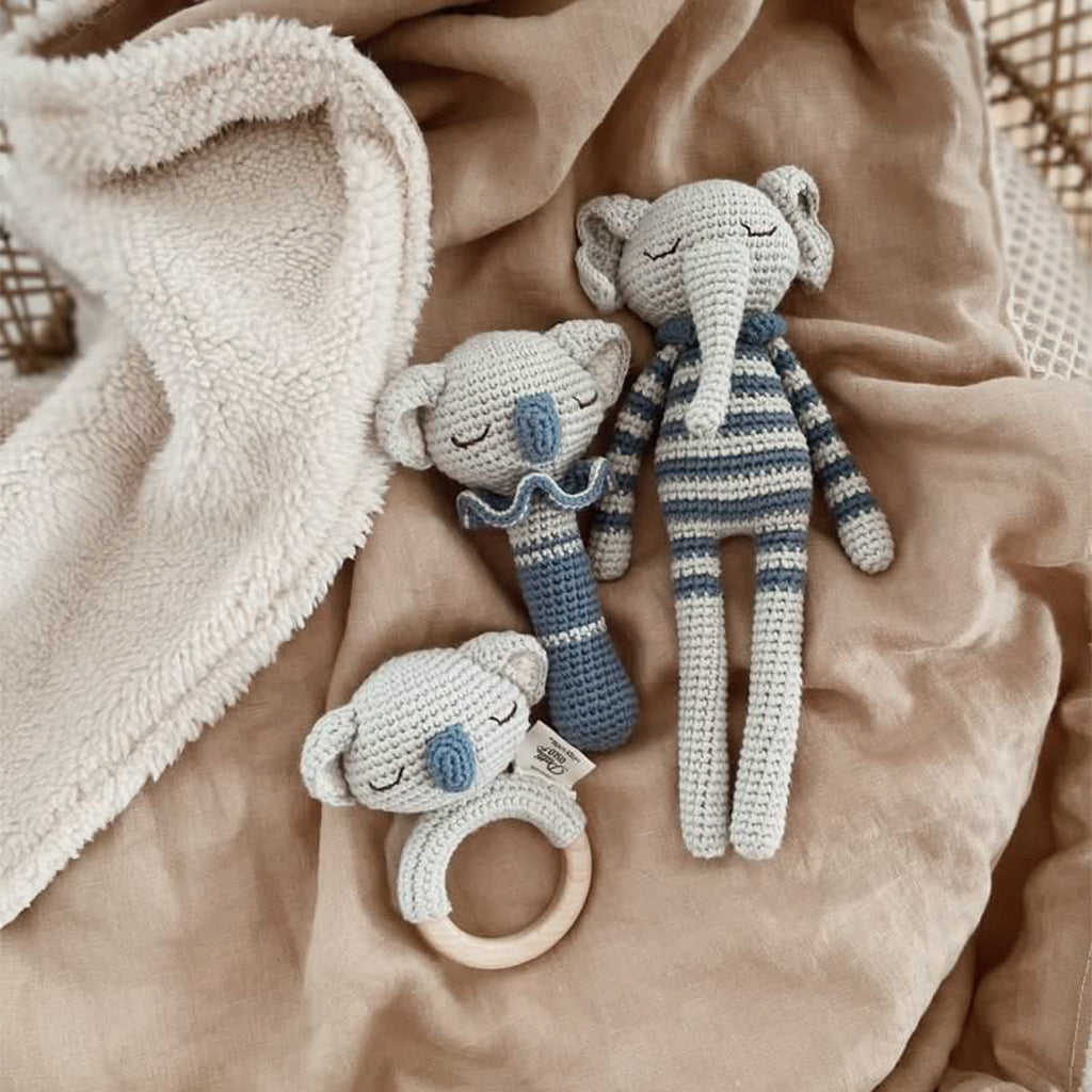 Patti Oslo Ellie Elephant | striped raf Organic Soft Toys