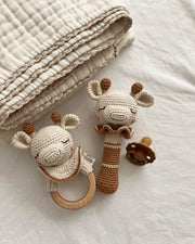 Patti Oslo Goldie the Giraffe Rattle I caramel Teething Rings & Rattles & Baby Gym Toys