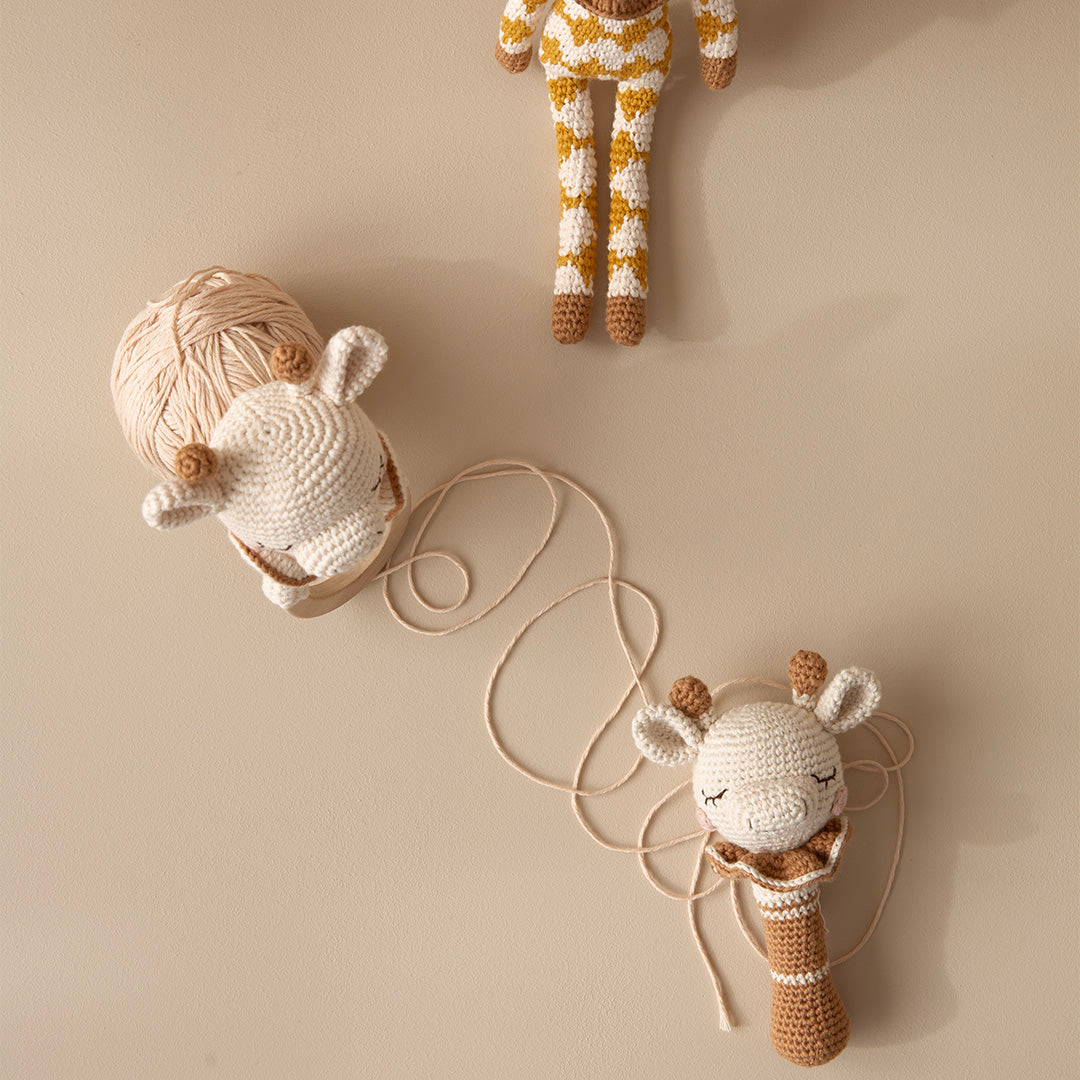 Patti Oslo Goldie the Giraffe Teething Ring I caramel Teething Rings & Rattles & Baby Gym Toys