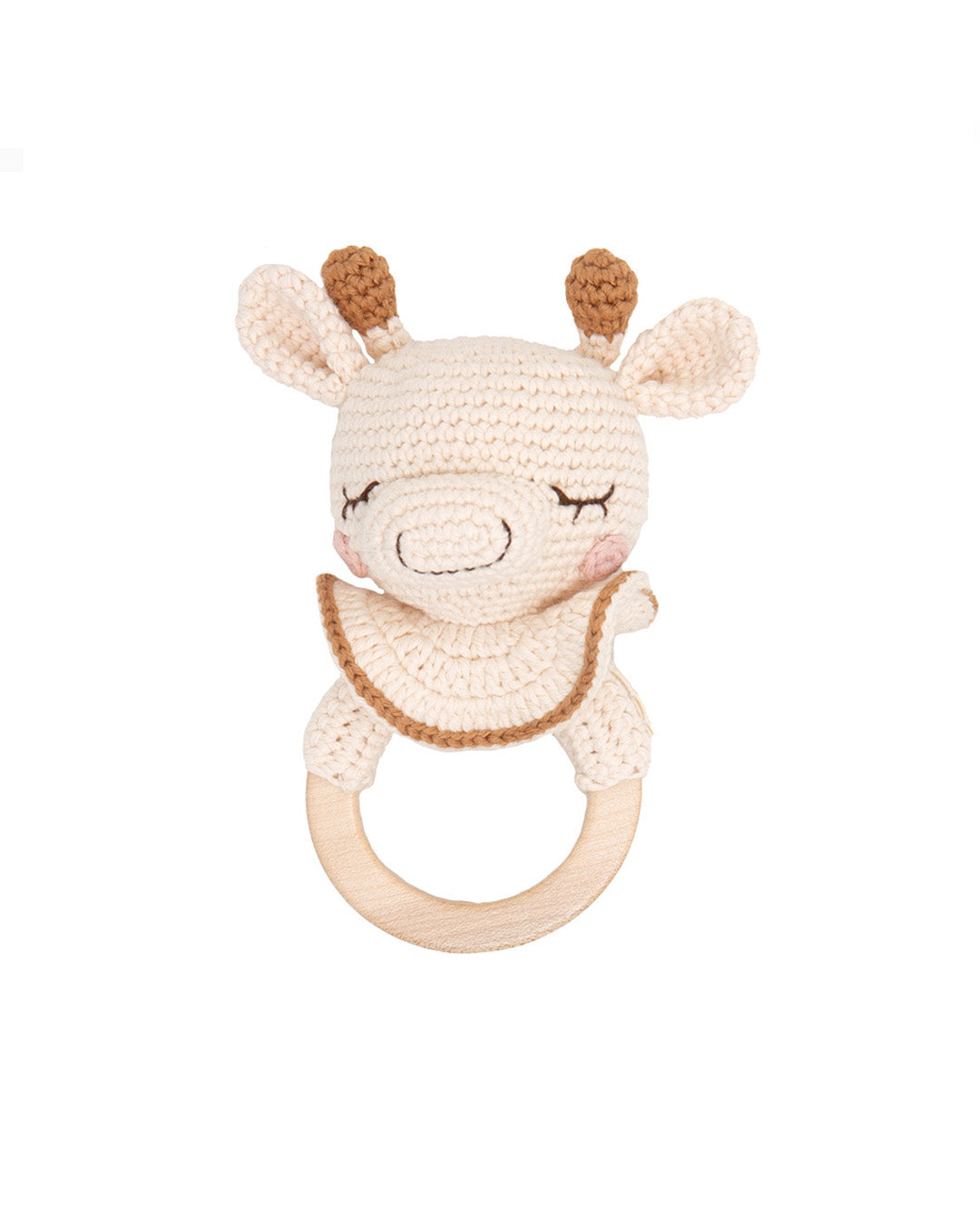 Patti Oslo Goldie the Giraffe Teething Ring I caramel Teething Rings & Rattles & Baby Gym Toys